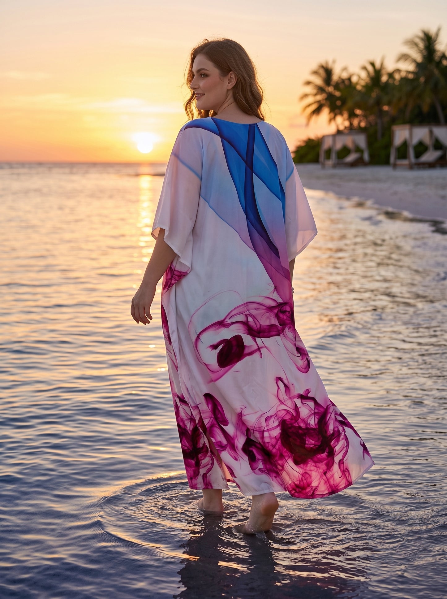 Elegant Vacation Kaftan Dress Vacation and Holiday Wear