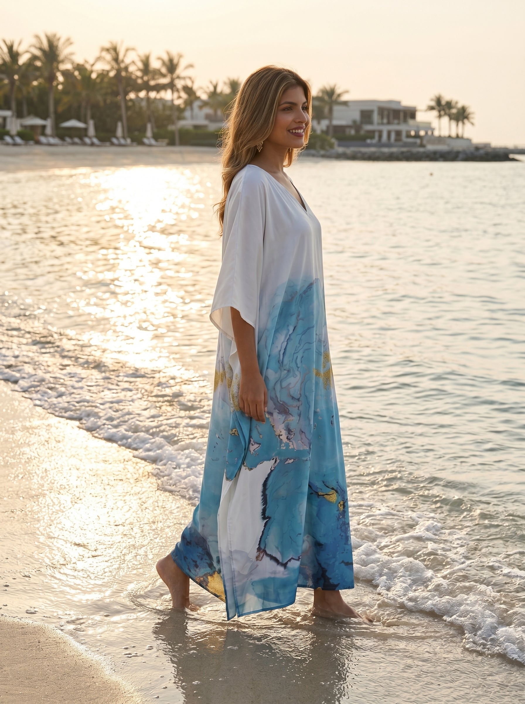 Luxury Holiday Kaftan Dress Resort Wear