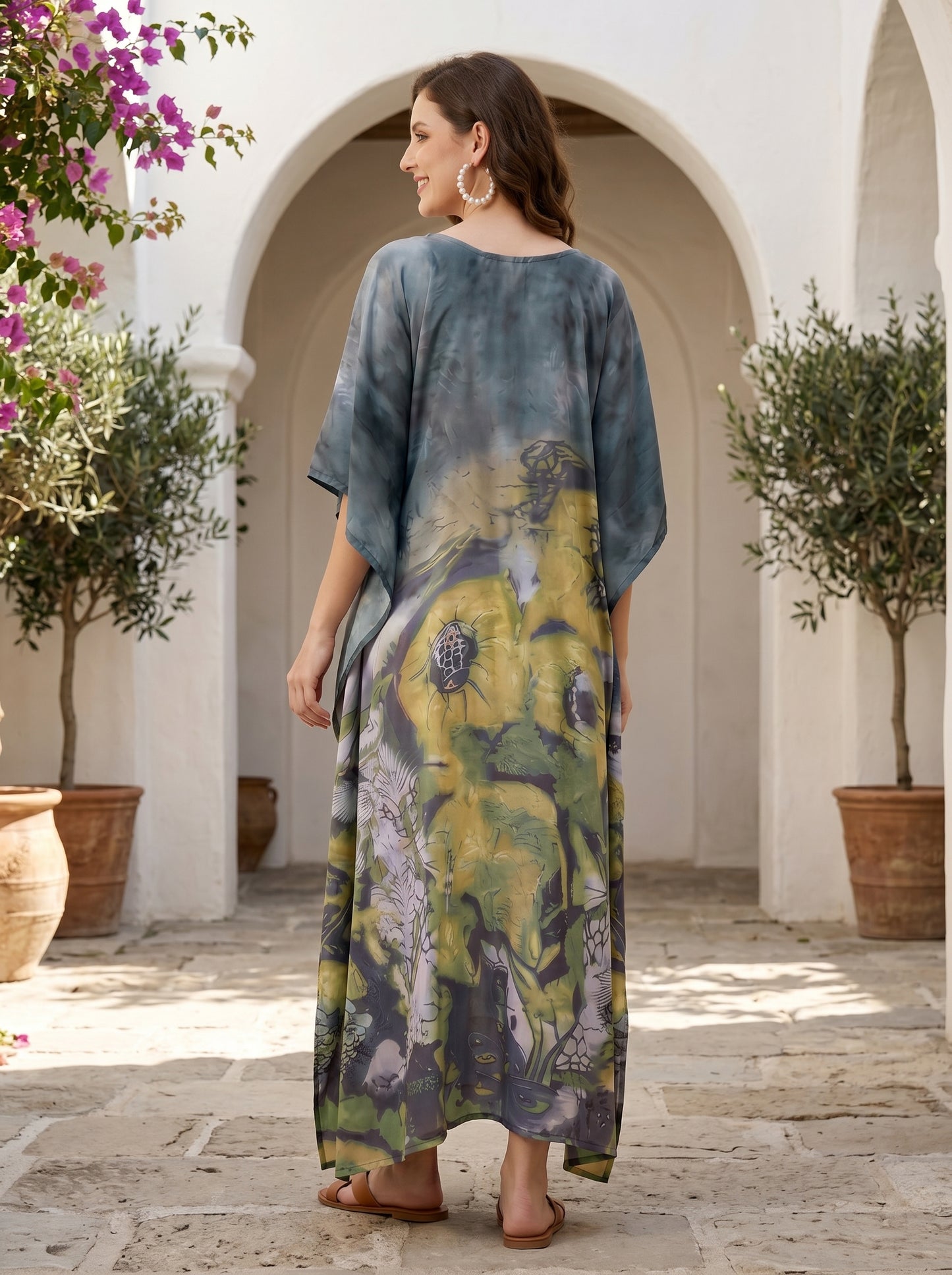 Elegant Cruise Wear Kaftan Beach Cover Up