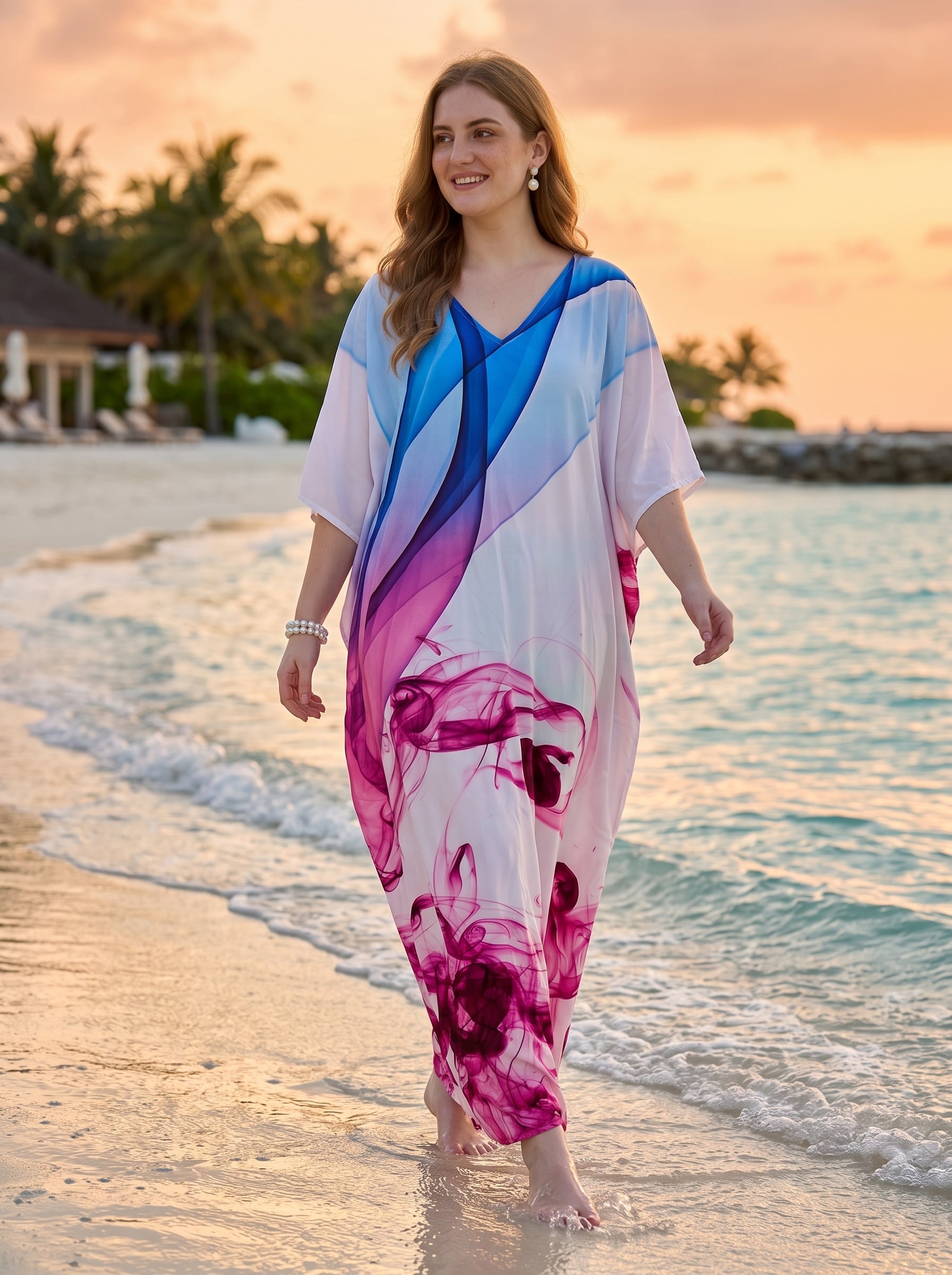 Elegant Vacation Kaftan Dress for Women