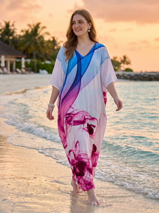Elegant Vacation Kaftan Dress for Women