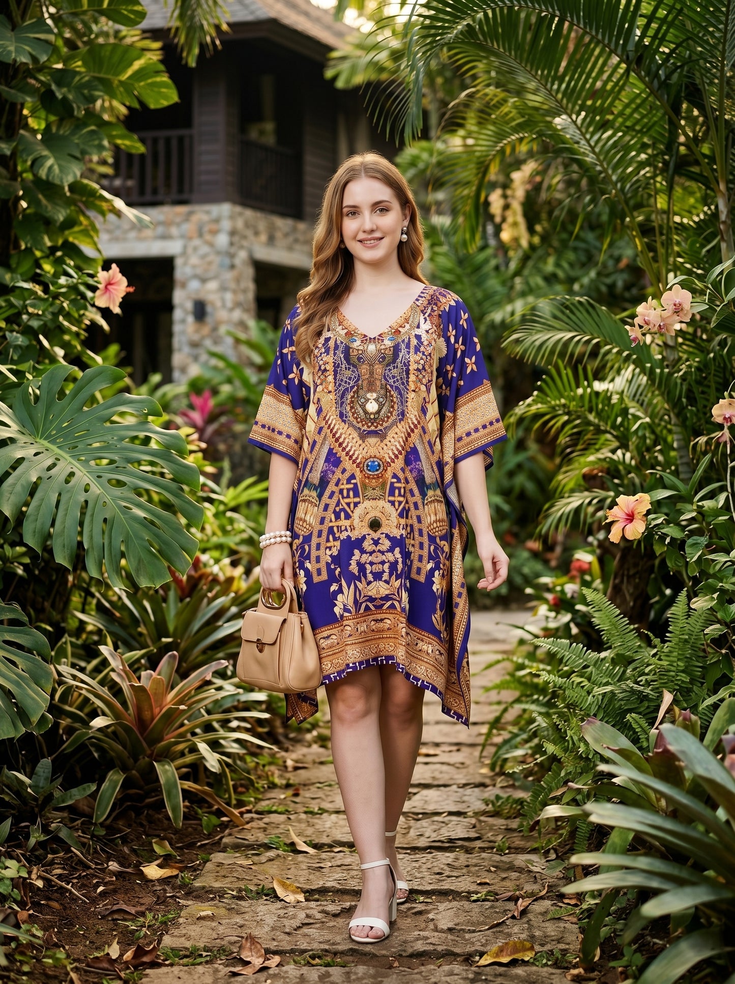 Women's Premium Holiday Kaftan Dress