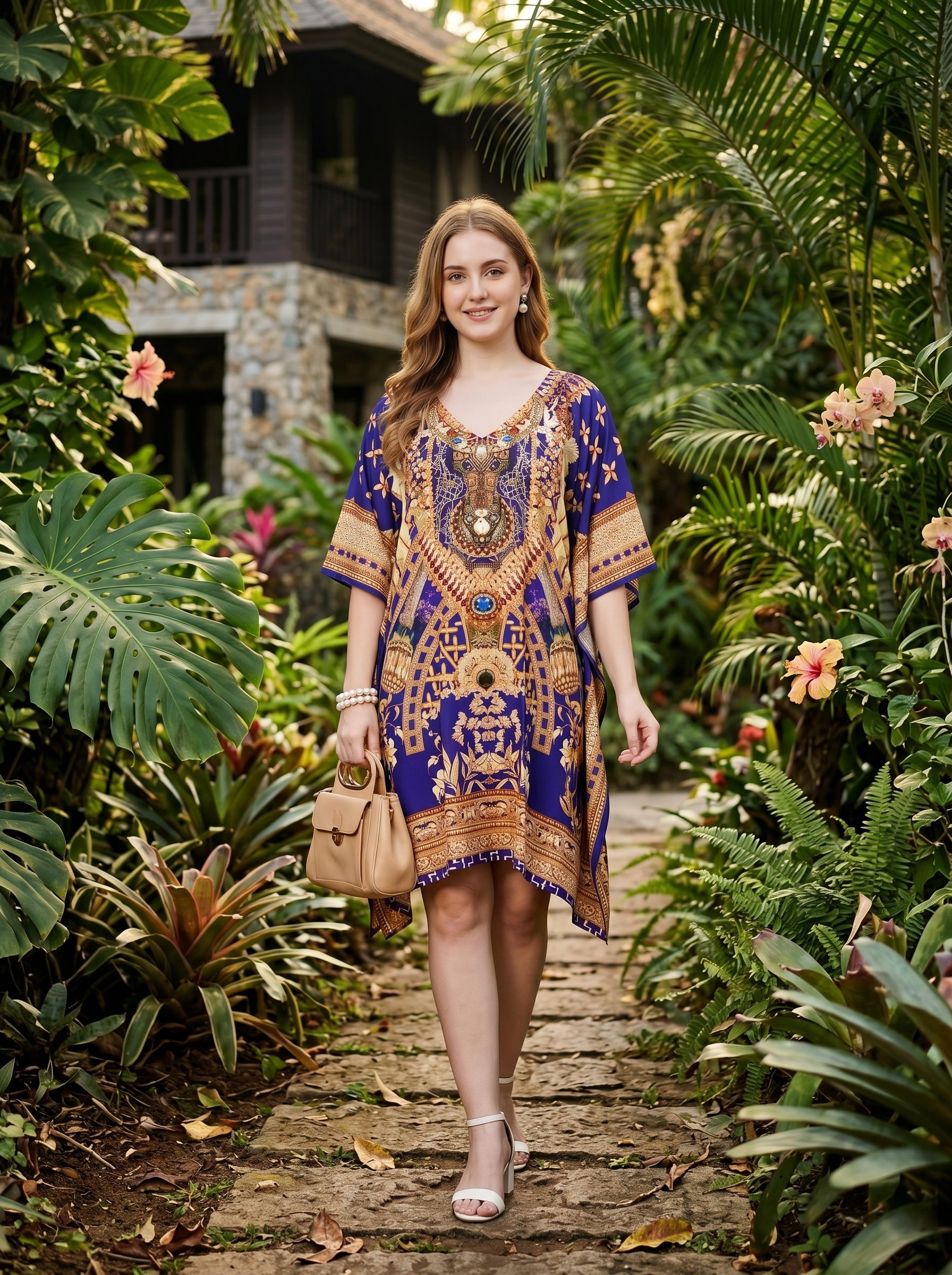 Women's Premium Holiday Kaftan Dress